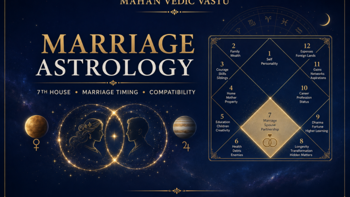 Marriage astrology and 7th house in Vedic astrology for marriage timing and compatibility